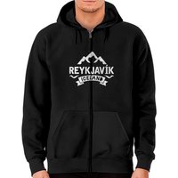 Vintage Reykjavik Iceland Zip Hoodies