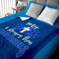 My God Is Stronger Than Colon Cancer Baby Blankets