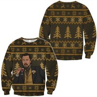 Laughing Leo Woolen Christmas Yellow Leonardo Dicaprio 3d Sweater