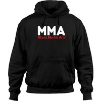 Mma Mixed Martial Arts (white & Red Font) Hoodies