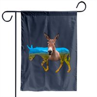 Donkey Mule Silhouette Garden Flags