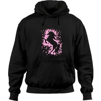 Rearing Pink Unicorn Silhouette - Pink Unicorn - Hoodies