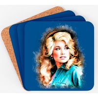 Dolly Parton Acrylic Ink V2 - Dolly Parton - Coasters