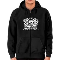 Rock And Roll Zip Hoodies