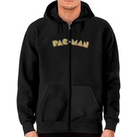 Pac-man Logo (distressed) - Pac Man - Zip Hoodies