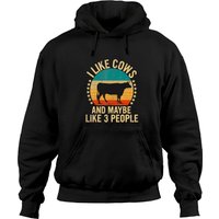 I Like Cows And Maybe Like 3 People Farm Farmers Pullover Hoodie