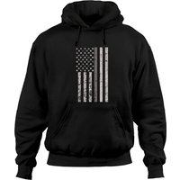 Corrections Officer Gifts Shirt Flag Thin Silver Gray Line Pullover Hoodie