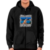 Outlet Budapest Hungary Spread Zip Hoodies
