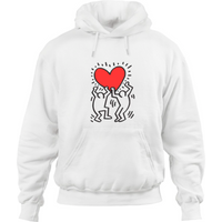 Pirend X Keith Haring Men Holding Heart Icon Unisex Hoodie