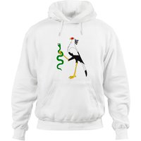 Secretary Bird Holding A Snake Hoodies