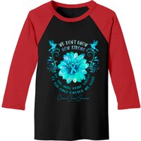 Ovarian Cancer Awareness Flower We Don - Baseball Tees