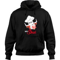 Mr. Steak Hoodies - Defunct Restaurant Chain Logo - Black Version - Steakhouse - Hoodies