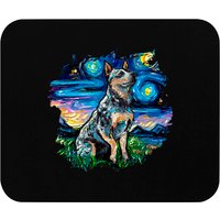 Blue Heeler Night With Border - Blue Heeler - Mouse Pads
