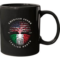American Grown Italian Roots Italy Flag - American Grown - Mugs