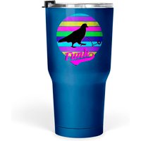 Pigeons Playing Ping Pong Funk Vintage Neon Sunset - Pigeons Playing Ping Pong - Tumblers 30 Oz