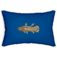 Coelacanth Living Fossil Fish Lumbar Pillows