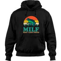 Milf Man I Love Frogs Saying Frog Amphibian Lovers Hoodies