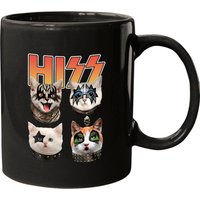 Hiss Cat Funny Mug - Rock Band Theme