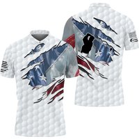 Golf American Flag Polo Shirt