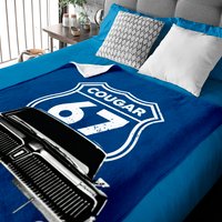 1967 Mercury Cougar Front Grill View With Highway Baby Blankets