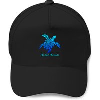 Aloha Kauai Vintage Hawaiian Island Tribal Turtle Baseball Caps