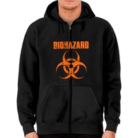 Biohazard Logo Official Tee Zip Hoodies Mens Unisex