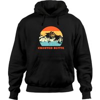 Crested Butte Vintage Mountain Lovers Throwback Gi Hoodies