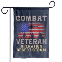 Combat Veteran Operation Desert Storm Military Garden Flags