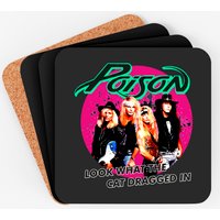 Vintage Poison Band Coasters