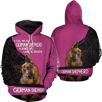 German Shepherd 3d Hoodie, 3d Hoodie For Men, All Over Print - A Girl And Her German Shepherd