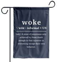 Woke Satirical Definition Garden Flags