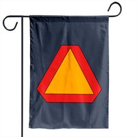 Slow Moving Vehicle Sign Garden Flags