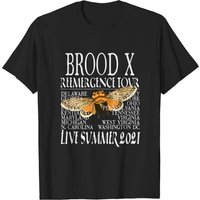 Cicada Men's T Shirt Brood X Reemergence Tour Live Summer 2021