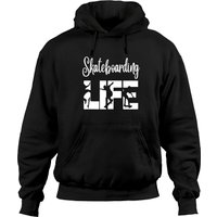 Skaters Having Fun Pro Skateboarding Life Gift For Teen Boys Zip Hoodie