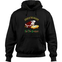Kneeling Santa With Baby Jesus Is The Reason Hoodies