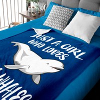Just A Girl Who Loves Beluga Whales Animal Baby Blankets