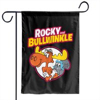 Rocky And Bullwinkle Garden Flags