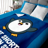 I'm Not Short I'm Penguin Size Baby Blankets