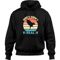 Birds Aren't Real Birdwatching Birding Ornithology Hoodies