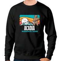 Acadia National Park Maine Mountains Banjo Bear Funny Sweatshirt