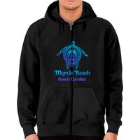 Myrtle Beach South Carolina Sea Turtle Blue Sea Souvenirs - Myrtle Beach - Zip Hoodies