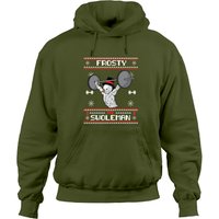 Lifting Hoodies Frosty The Swoleman Ugly Christmas Sweater Funny Snowman Gym