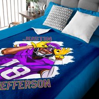 Justin Jefferson Baby Blankets