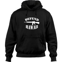 Da Bruddah Tees Defend Hawaii Hoodie ,grey ,small