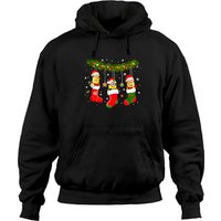 Minion Christmas Sock Hoodies, Cartoon Christmas Gift Hoodies