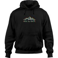 Walk By Faith Vaporwave Christian Hoodies