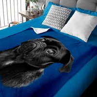Black Pug Baby Blankets