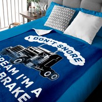 Super Trucker Baby Blankets I Don't Snore I Dream I'm A Jake Brake