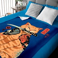 Japanese Samurai Ninja Cat Kawaii Tattoo Graphic Baby Blankets