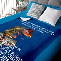 I Am A Child Of God A Woman Of Faith Baby Blankets Design On Back